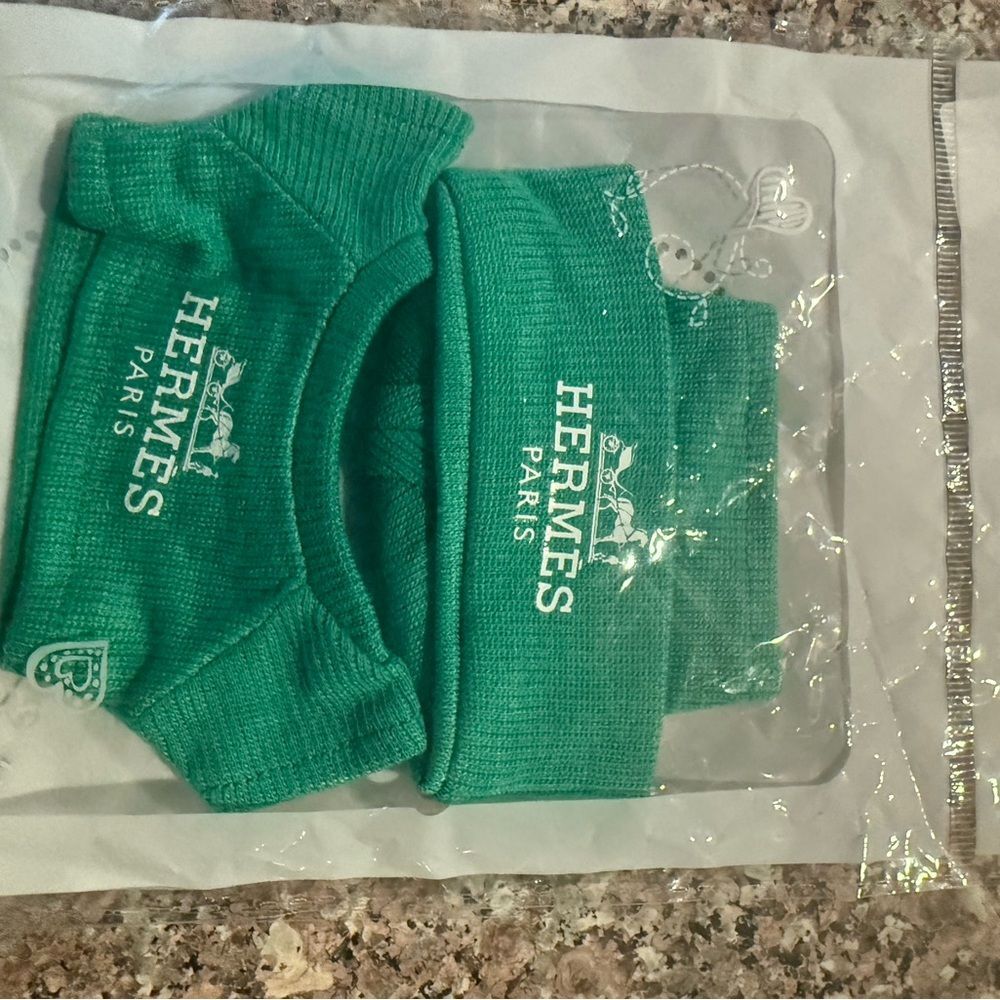 New Hermes design  Green labubu  Outfit set